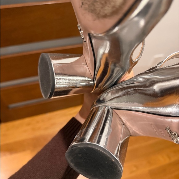 Prada 💌 Silver Mary Janes - Picture 3 of 9